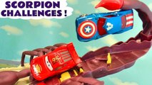 Hot Wheels Toy Car Racing Scorpion Challenges Funny Funlings Race Full Episode English Videos for Kids with Pixar Cars 3 Lightning McQueen by Family Friendly Kid Friendly Toy Trains 4U