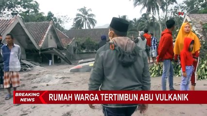 Rumah Warga Tertimbun Abu Vulkanik, Diduga Ada Korban Tertimbun Karna Tak Sempat Selamatkan Diri