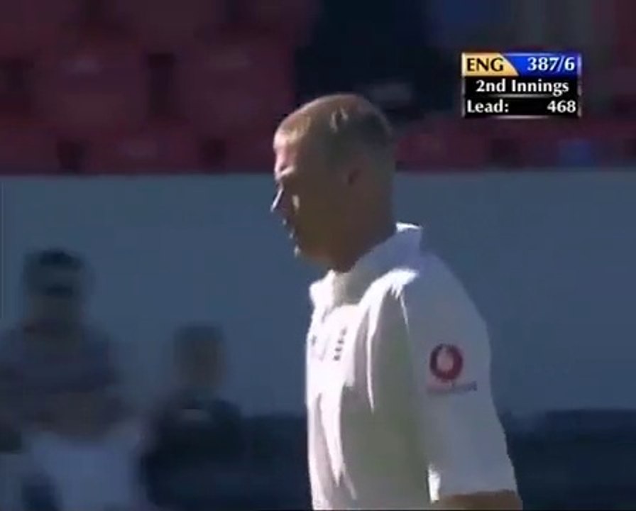 Andrew Flintoff scores his first Test 100 2002 137 vs New Zealand
