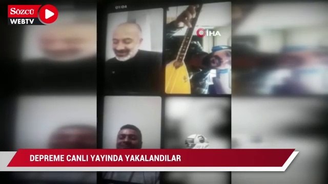 Depreme canlı yayında yakalandılar