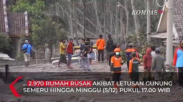 Dampak Erupsi Gunung Semeru: 2.970 Rumah dan 13 Fasilitas Umum Rusak