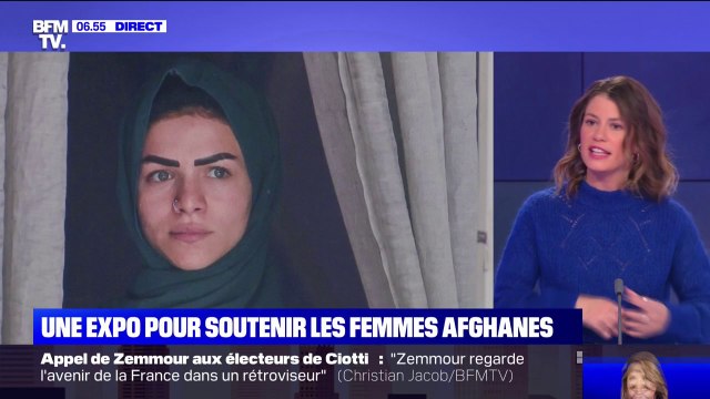 Des portraits de femmes afghanes exposés sur les Champs-Élysées pour alerter sur leur sort