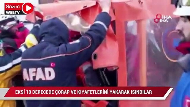 Eksi 10 derecede çorap ve kıyafetlerini yakarak hayatta kaldılar