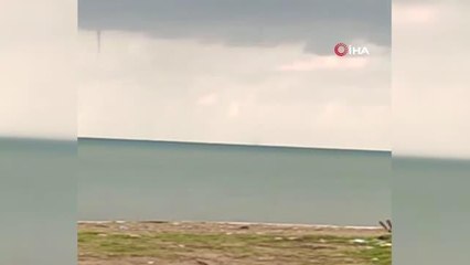 Son dakika haber! Serik'te denizin iki farklı noktadasın çıkan hortum, cep telefonu kameralarına yansıdı