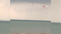 Antalya'da denizde iki farklı noktada çıkan hortum kamerada