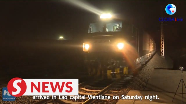 First China-Laos Railway freight train from Kunming arrives in Vientiane