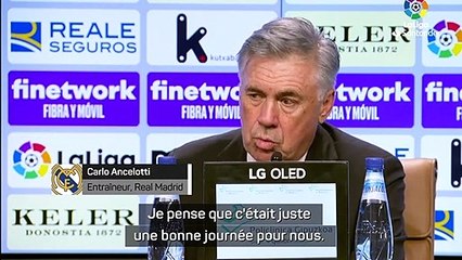 16e j. - Ancelotti : “ Benzema a eu un peu mal en début de match et ne voulait pas aggraver une éventuelle blessure"