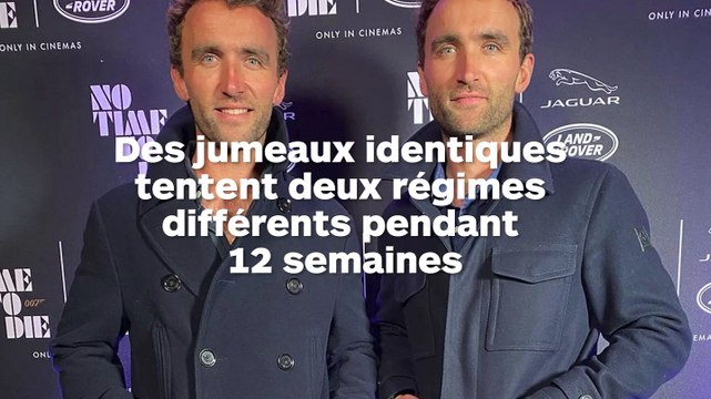 Des jumeaux identiques adoptent deux régimes différents