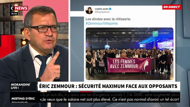 Le tweet de Sophia Aram de France Inter traitant les femmes qui soutiennent Eric Zemmour de dindes met le feu sur le plateau de Morandini Live - VIDEO