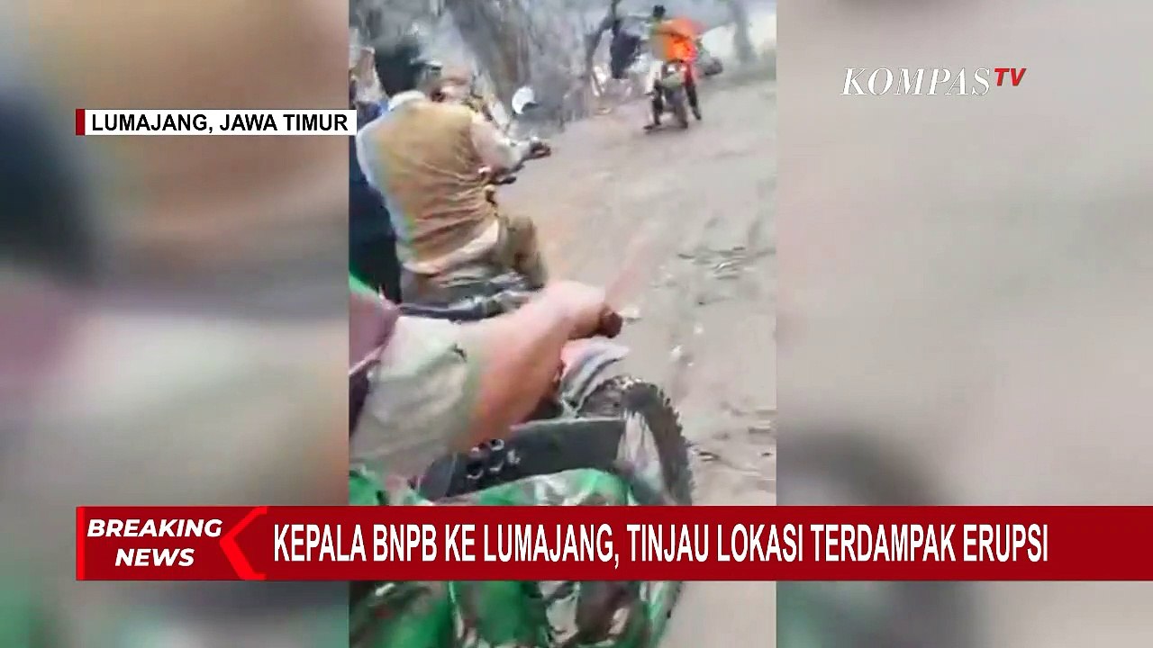 Kunjungi Lumajang, Kepala BNPB Tinjau Lokasi Terdampak Erupsi Gunung Semeru