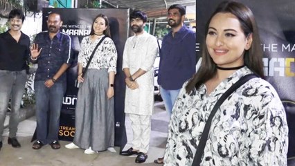 Download Video: Sonakshi Sinha Goes To The Special Screening Of Tamil Film 'Maanaadu'