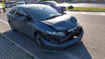 Samsun'da otomobil ile motosiklet çarpıştı
