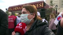 Türk Sağlık-Sen Ankara'da protesto düzenledi: Bakan Koca ve vekillere güvercinle mesaj yollandı