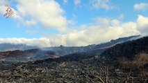 El volcán de La Palma continúa expulsando gran cantidad de lava por la nueva fisura