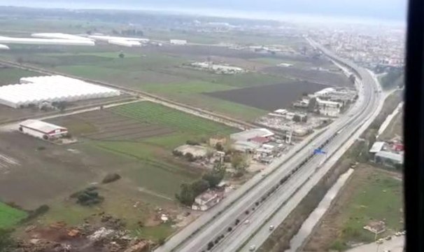 Antalya'da kural tanımayan sürücülere havadan helikopter ve drone'la ceza yağdı