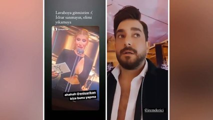 Enis Arıkan'dan İrem Derici'ye cevap: Lavaboya gitmiştim, idrar sanmayın...