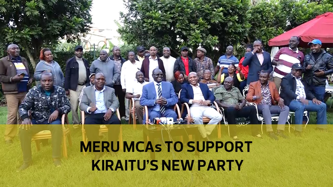Meru MCAs to support Kiraitu's new party