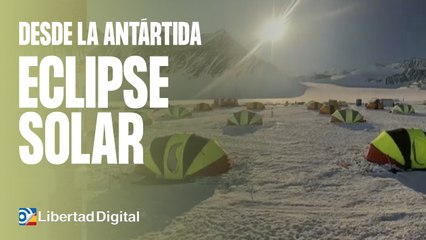 Asombrosas imágenes del eclipse solar desde la Antártida