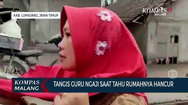 Tangis Guru Ngaji di Pronojiwo Lumajang, Ketika Tahu Rumahnya Hancur Karena Erupsi Semeru