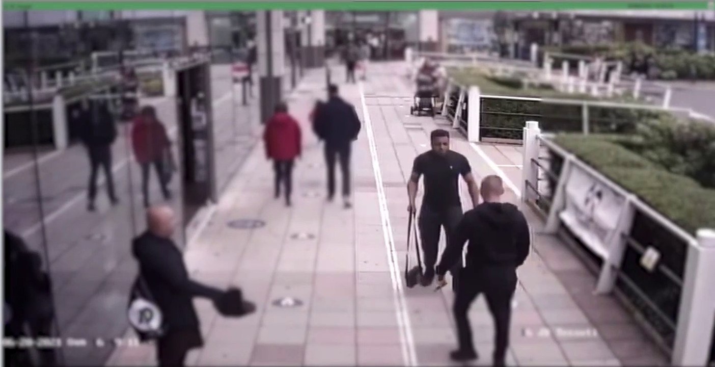 Thug caught on CCTV attacking a man with two hammers in front of horrified shoppers is jailed