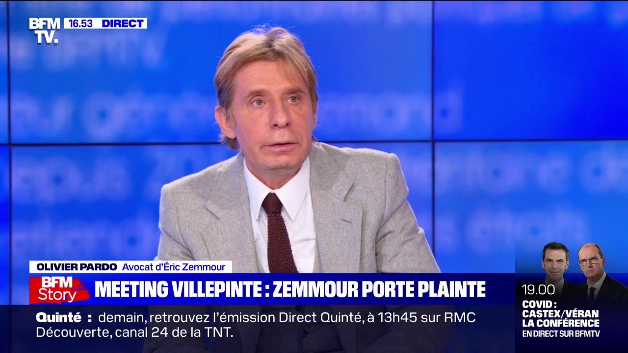 "C'est très grave de s'en prendre à un candidat à l'élection présidentielle": l'avocat d'Éric Zemmour assure que le candidat a porté plainte contre l'homme qui lui a sauté au cou