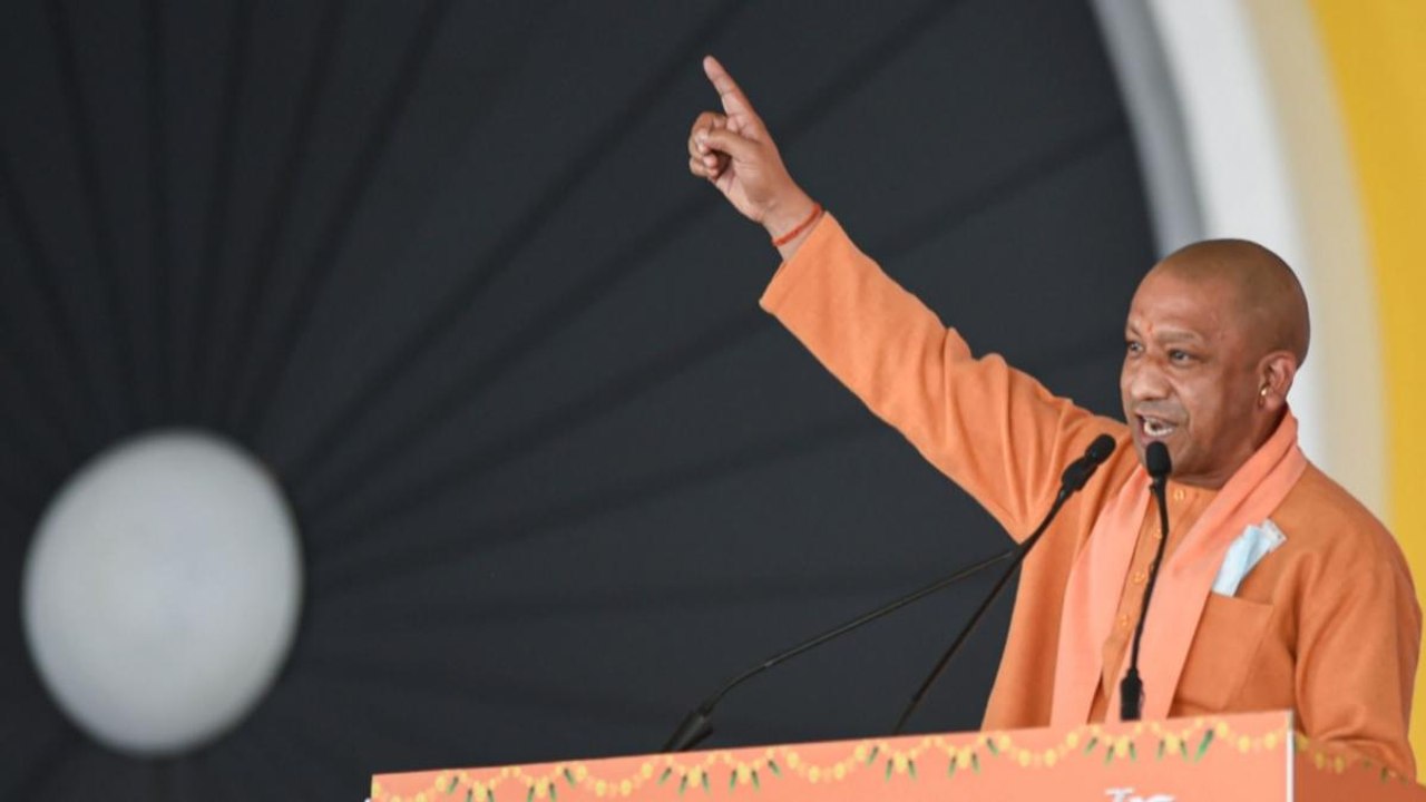 CM Yogi attacks Akhilesh in SP' citadel Azamgarh