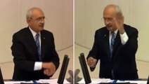 Kılıçdaroğlu'nun Meclis kürsüsünde yaptığı el hareketine CHP'den savunma: Elinin sırtına vurdu