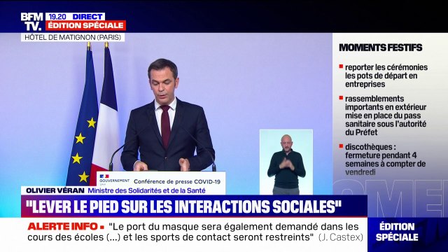 Olivier Véran: 6,5 millions de rendez-vous de rappel ont été pris depuis le jeudi 25 novembre