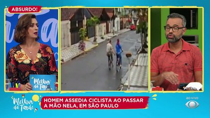 Enquanto ia de bicicleta ao trabalho, vítima foi surpreendida por homem que passou a mão nela e fugiu em seguida.
