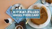 Kit Kat-Filled Angel Food Cake