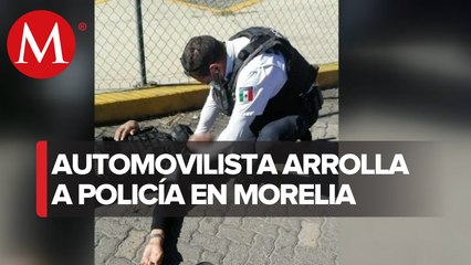 Policía es atropellado en central de autobuses de Morelia
