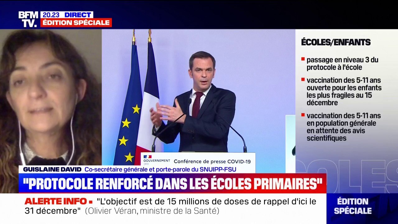 Guislaine David (SNUIPP-FSU) sur l'épidémie de Covid-19: "On n'a jamais vécu une vague aussi importante dans nos écoles"