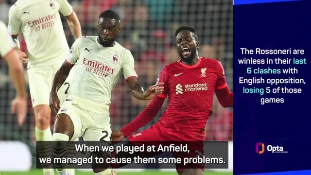 Milan's Tomori hoping to cause Liverpool problems at San Siro