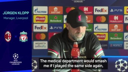 Descargar video: 'The medical department would smash me!' - Klopp on Liverpool rotation