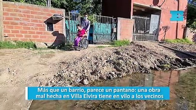 Más que un barrio, parece un pantano: una obra mal hecha en Villa Elvira tiene en vilo a los vecinos