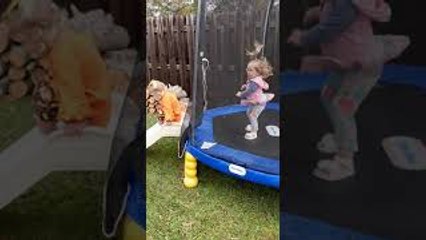 Toddler Bounces off of Slide