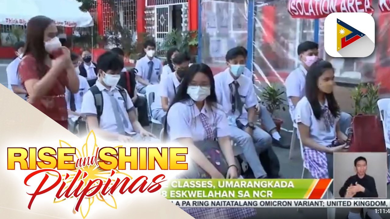 Face-to-face classes, umarangkada sa 28 eskwelahan sa NCR; rekomendasyon sa expanded face-to-face classes sa 2022, pag-aaralan