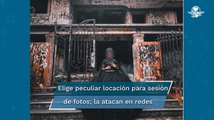 Quinceañera festeja sus XV con vestido negro y en casa de los narcosatánicos
