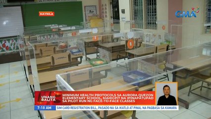 Minimum health protocols sa Aurora Quezon Elementary School, mahigpit na ipinapatupad sa pilot run ng face-to-face classes | UB