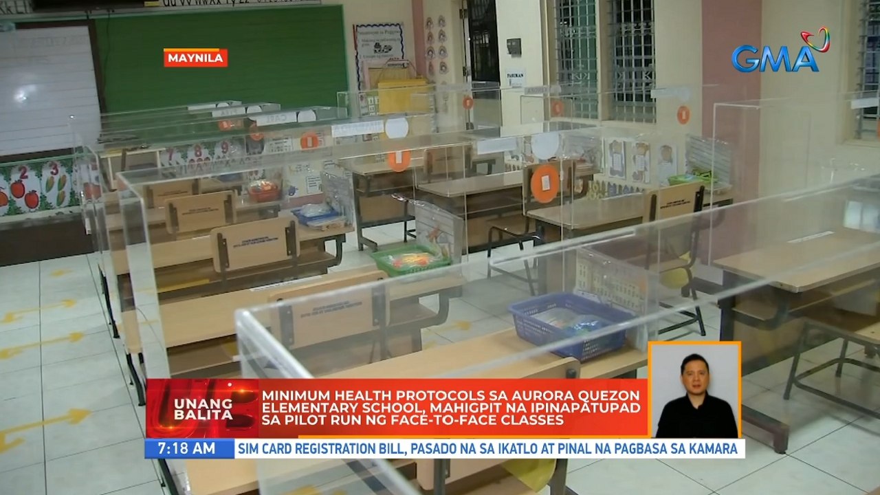 Minimum health protocols sa Aurora Quezon Elementary School, mahigpit na ipinapatupad sa pilot run ng face-to-face classes | UB