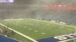 Wind-driven snow turns the start of Patriots-Bills game into a snow globe