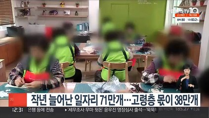 작년 늘어난 일자리 71만개…고령층 몫이 38만개