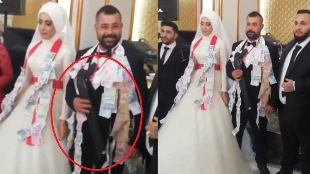 Düğünde skandal! Damada pompalı tüfek taktılar