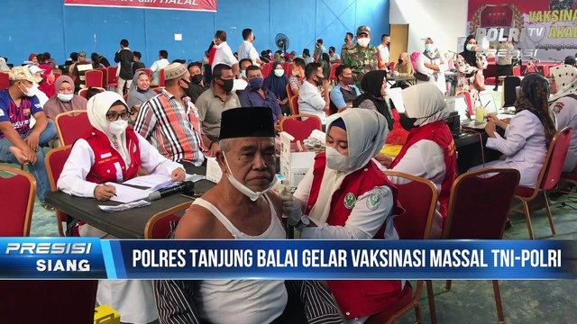 Vaksinasi Massal AKABRI 2001 Dosis 1 Di Polres Tanjung Balai