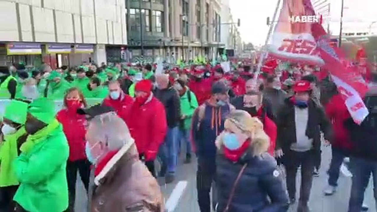 Belçika'da binlerce işçiden hükümete: Her şey z...