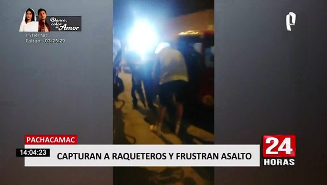 Pachacámac: serenos capturan a peligrosos raqueteros