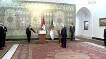 Filistin Devlet Başkanı Abbas - Cezayir Cumhurbaşkanı Tebbun ortak basın toplantısı (2)