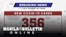 DOH reports 356 new cases, bringing the national total to 2,835,345, as of DECEMBER 7, 2021