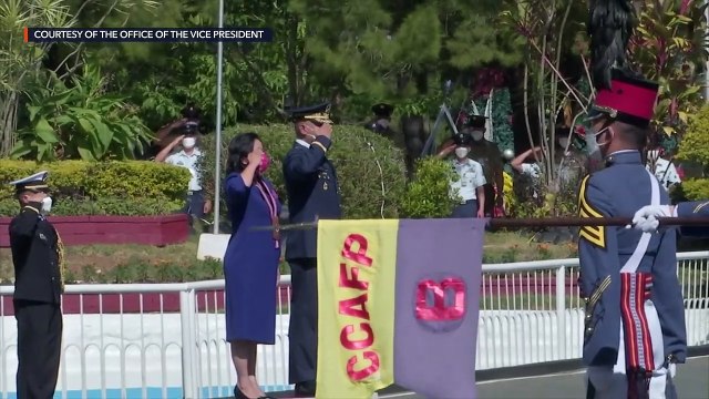 Leni Robredo given arrival honors at Philippine Military Academy