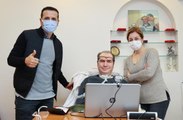 TPFD Başkanı Saffet Akyüz, eski Trabzonsporlu futbolcu İsmail Gökçek'i ziyaret etti